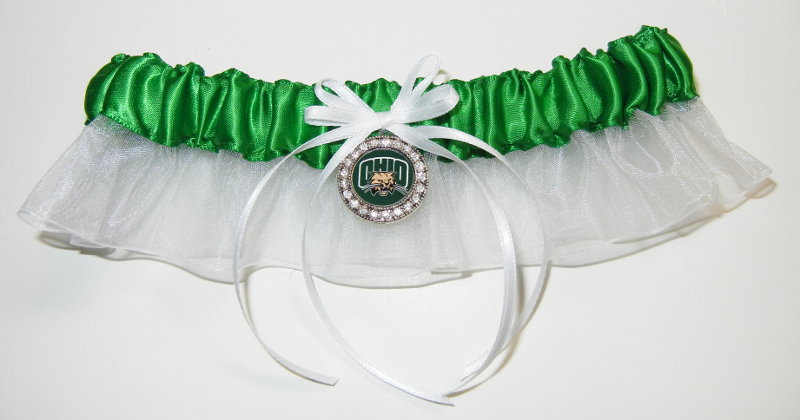 Ohio University Inspired Garter with Licensed Collegiate Charm